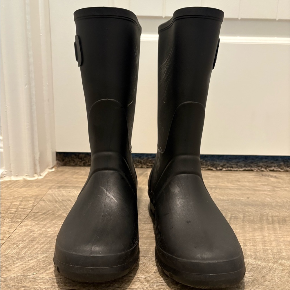 Aldo Black Rubber Rain Boots